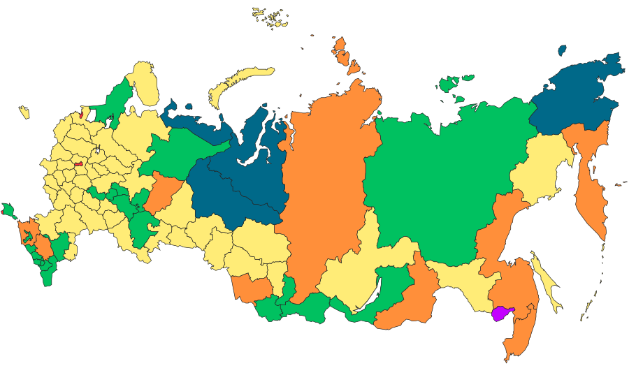 карта регионов России где вы можете заказать противоугонную маркировку VIN-KOD